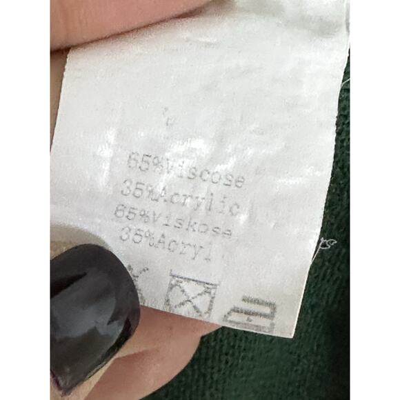 Belle Pogue Rockabilly Pin-up Green cardigan sweater White trim XL - Picture 5 of 8